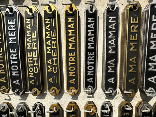 French Vintage Family Name/Place Plaques