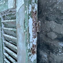 Load image into Gallery viewer, Incredible French Antique Window Shutters Green/White Decorators Dream!