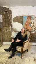 Load image into Gallery viewer, Pair of Antique French Upholstered Single Beds, circa 1900 – Painted Pine