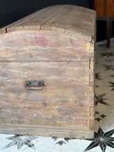 Load image into Gallery viewer, Antique Pine Dome Topped Trunk - Original Paint traces - French General Trading