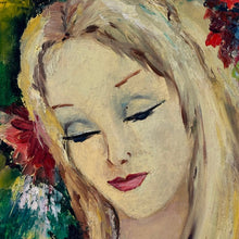 Load image into Gallery viewer, “Blanche” French Midcentury Original Canvas Oil Painting Framed - French General Trading