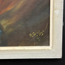 Load image into Gallery viewer, Charming French Vintage Dahlia Painting Oil on ‘Cartoil’ Board - French General Trading