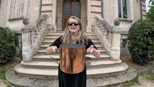 Chateau Copper Stock Pot | Very Heavy Gauge | Original French Antique - French General Trading
