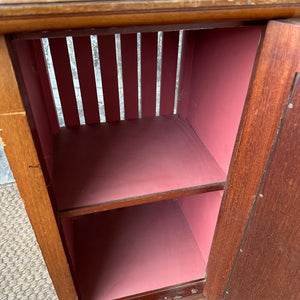 English Antique Victorian Solid Mahogany Bedside Cabinet Nighstand - French General Trading