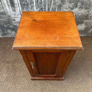 English Antique Victorian Solid Mahogany Bedside Cabinet Nighstand - French General Trading