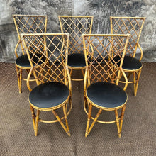Load image into Gallery viewer, Fabulous Vintage French Bamboo Dining Chairs SET of 5 - French General Trading