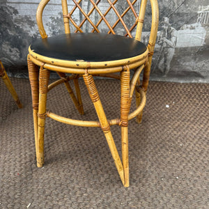 Fabulous Vintage French Bamboo Dining Chairs SET of 5 - French General Trading