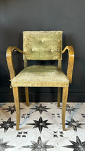 Load image into Gallery viewer, French 1940’s Original Green Velvet Bridge Open Arm Chair - French General Trading