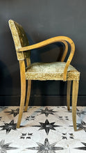 Load image into Gallery viewer, French 1940’s Original Green Velvet Bridge Open Arm Chair - French General Trading