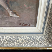 Load image into Gallery viewer, French Antique Ballerina Seated Oil Painting on Board Original Frame - French General Trading
