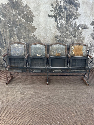 French Antique Cinema Folding Seats set of 4 True Roughluxe - French General Trading