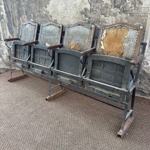 French Antique Cinema Folding Seats set of 4 True Roughluxe - French General Trading