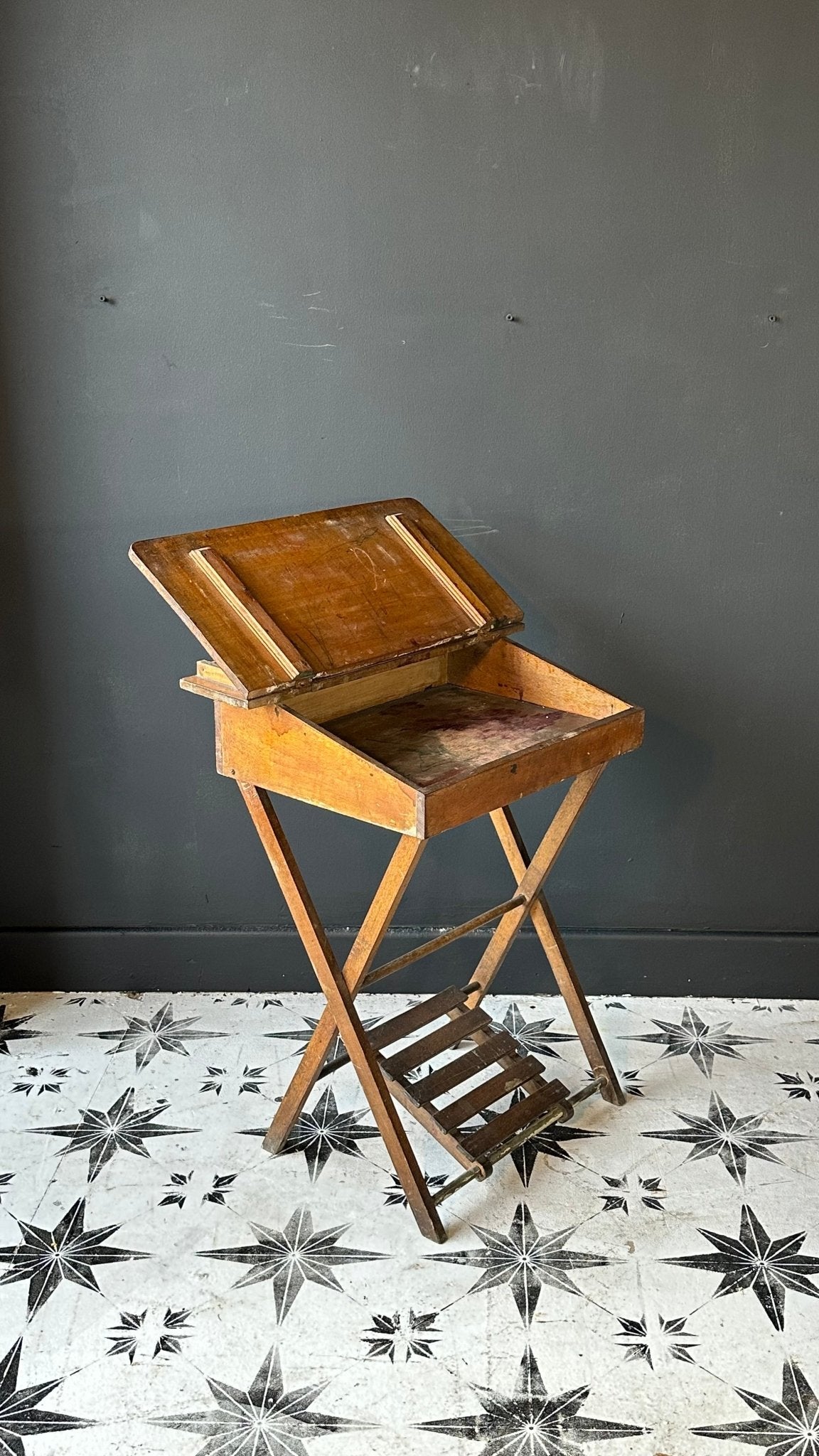 French Antique Folding Childs School Desk - French General Trading
