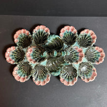 Load image into Gallery viewer, French Antique Majolica Oyster Server Very Rare Barbotine - French General Trading