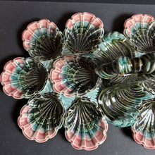 Load image into Gallery viewer, French Antique Majolica Oyster Server Very Rare Barbotine - French General Trading