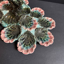 Load image into Gallery viewer, French Antique Majolica Oyster Server Very Rare Barbotine - French General Trading