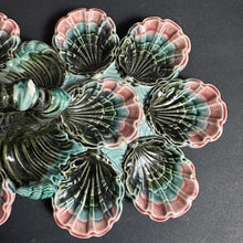 Load image into Gallery viewer, French Antique Majolica Oyster Server Very Rare Barbotine - French General Trading