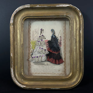 French Antique Shadow Box Fashion Diorama Wall Art - French General Trading