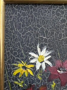 French Mid Century Floral Oil Painting 1965 Signed & Framed - French General Trading