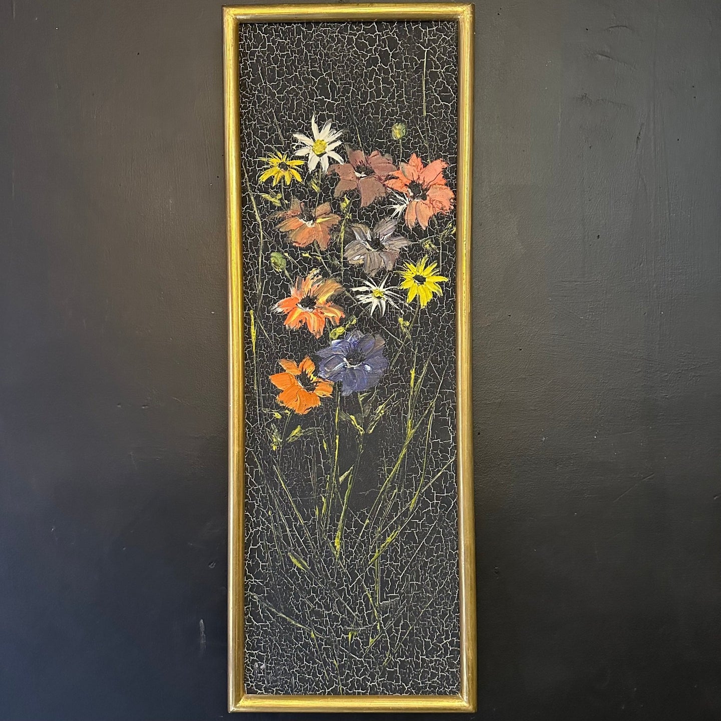 French Mid Century Floral Oil Painting 1965 Signed & Framed - French General Trading