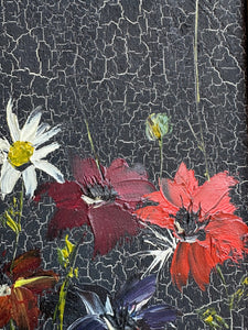 French Mid Century Floral Oil Painting 1965 Signed & Framed - French General Trading
