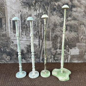 French Vintage Wooden Painted Wig/Hat Stand Collection of 4 - French General Trading