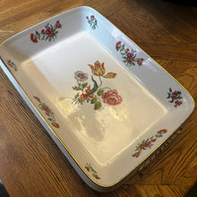 Load image into Gallery viewer, Vintage Louis Lourioux Le Faune Fireproof Porcelain Serving Dish – Floral Gilt Oven-to-Table Ware