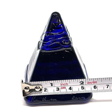 Load image into Gallery viewer, Peter Hewlett Bristol Blue Art Glass Sculpture | Signed British Studio Glass Paperweight