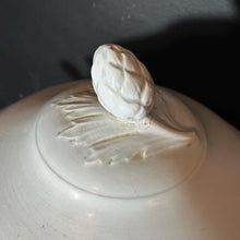 Load image into Gallery viewer, Antique French White Ironstone Soup Tureen – Artichoke Finial – Large Terre de Fer Soupière c.1900