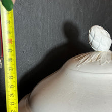 Load image into Gallery viewer, Antique French White Ironstone Soup Tureen – Artichoke Finial – Large Terre de Fer Soupière c.1900