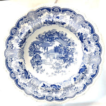 Load image into Gallery viewer, Rare Pair Charles Meigh Chinese Landscape Soup Plates c1835–1849, Antique Staffordshire Blue and White Transferware