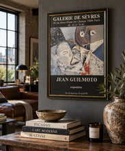Load image into Gallery viewer, Original 1990 French Art Exhibition Poster | Jean Guilmoto | Galerie de Sèvres Paris | Framed Vintage Wall Art