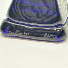 Load image into Gallery viewer, Peter Hewlett Bristol Blue Art Glass Sculpture | Signed British Studio Glass Paperweight