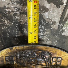 Load image into Gallery viewer, Antique Art Nouveau Gilt Metal Double Inkwell, Jugendstil Desk Accessory c.1910