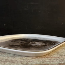 Load image into Gallery viewer, Antique Porcelain Tray Triumph of Flora | Sepia Classical Cherub Scene | Gilt Vanity Pin Dish | French Chateau Decor