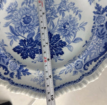 Load image into Gallery viewer, Rare Set of 4 Antique Spode Jasmine Dinner Plates | c1825 Georgian Blue Transferware | Original English Pearlware