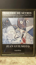 Load image into Gallery viewer, Original 1990 French Art Exhibition Poster | Jean Guilmoto | Galerie de Sèvres Paris | Framed Vintage Wall Art