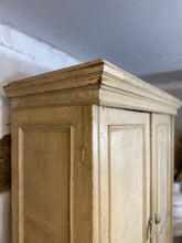 Load image into Gallery viewer, Antique French Armoire Wardrobe Cupboard Original Chippy Paint