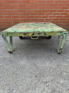 Vintage Industrial Mill Trolley Coffee Table