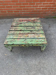 Vintage Industrial Mill Trolley Coffee Table