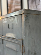 Load image into Gallery viewer, Vintage German Industrial Metal Locker Cupboard