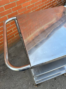 Vintage Stainless Steel Medical/Kitchen Trolley
