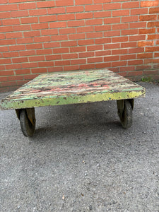 Vintage Industrial Mill Trolley Coffee Table