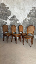 Load image into Gallery viewer, French Antique Bergere Cane Dining Chairs SET (4)