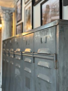 Vintage German Industrial Metal Locker Cupboard