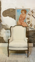 Load image into Gallery viewer, Genuine French Antique Louis XIV Armchair Wingchair Reupholstered