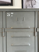 Load image into Gallery viewer, Vintage German Industrial Metal Locker Cupboard