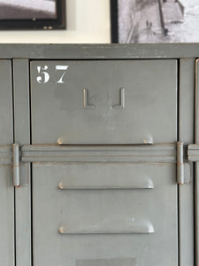 Vintage German Industrial Metal Locker Cupboard