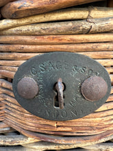 Load image into Gallery viewer, Rare Boar War Basket Trunk Original Lock &amp; Key