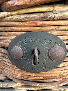 Rare Boar War Basket Trunk Original Lock & Key